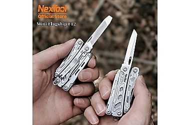 NexTool Keychain Mini Flagship F12 Folding Multi Tool 13 In 1 Screwdriver Pliers File Ruler Bottle Opener Scissors EDC Hand Tool