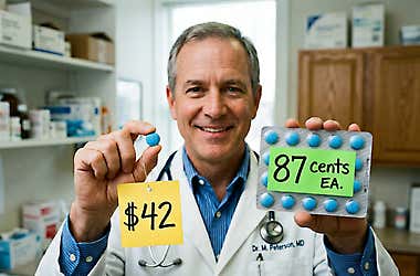 87¢ Generic Viagra vs. $42 CVS: Same Pill, 1/48 The Price
